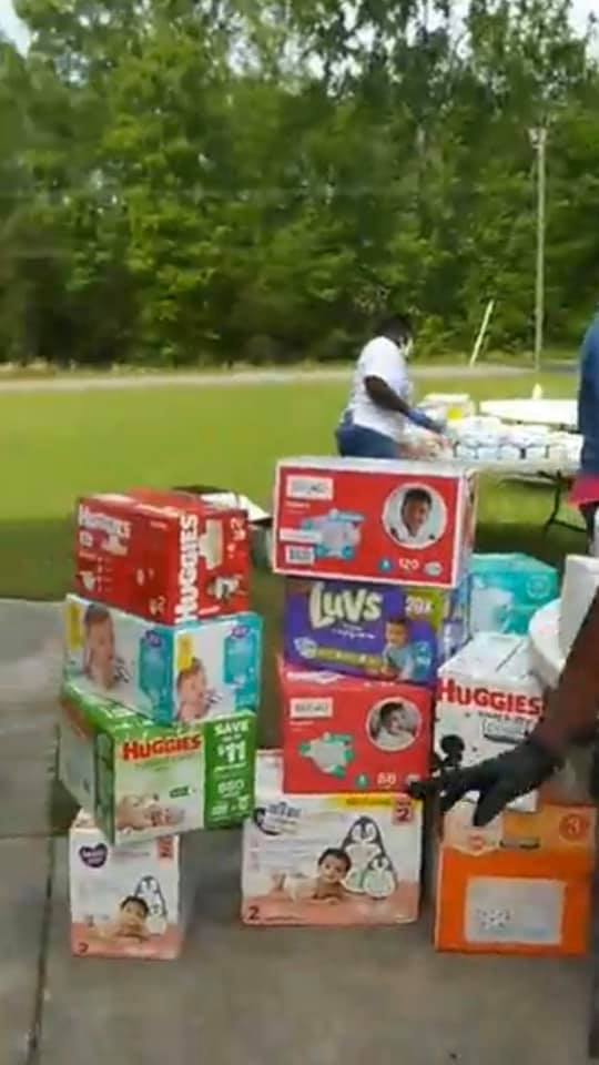 Diaper Boxes Stacked 92.5 Kickin' Country