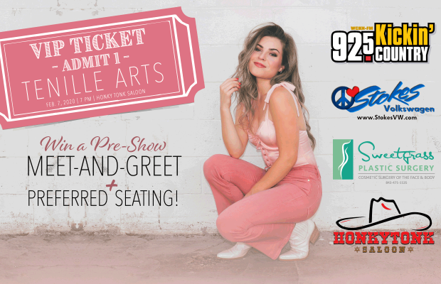 VIP Fan Experience: Win a Tenille Arts Pre-Show Meet-&-Greet – Feb. 7