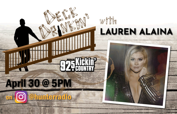 @hunterradio on April 30: Hunter Throws One Back w Lauren Alaina
