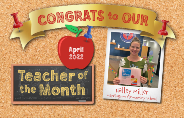 Congrats & Thanks to Halley Miller of Marrington Elementary!