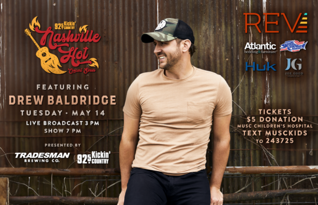 Get in the VIP to See & Meet Drew Baldridge @ Tradesman – May 14